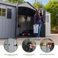 thumbnail image 5 of Lifetime Polyethylene Storage Shed, 106.5 sq. ft.,15 ft. x 8 ft. Gray (60407), 5 of 12