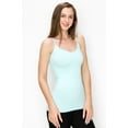 thumbnail image 2 of Kurve by Idea American Made Women’s V-Neck Camisole Tank - Basic Seamless Stretch Spaghetti Strap, UV Protective Fabric UPF 50+ (Made with Love in The USA), 2 of 3