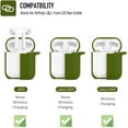 thumbnail image 4 of Coffea Protective Silicone Case with Keychain for AirPods 1 & 2 (Front LED Not Visible) (Olive Green), 4 of 7