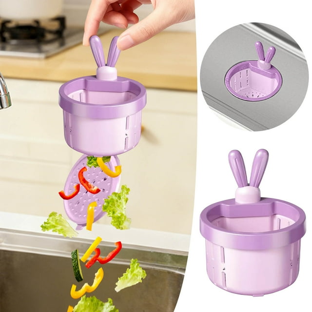 Cute Rabbit Shaped Kitchen Strainer Filter Catcher For Food Waste Drain