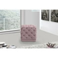 thumbnail image 4 of Meridian Furniture Stella Pink Velvet Ottoman/Stool, 4 of 4