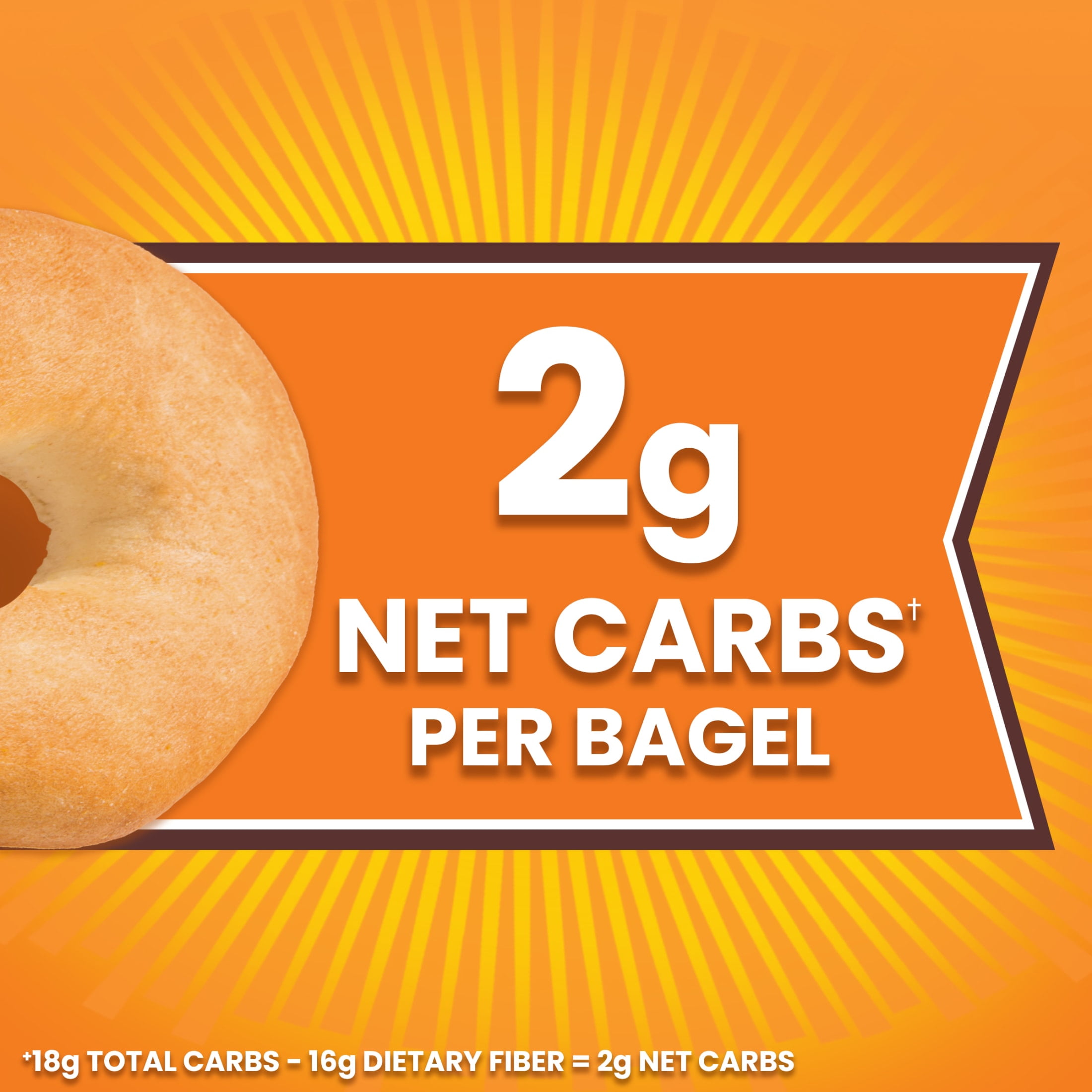 Thomas' Keto Plain Bagel Thins, 8 count, Bagels, 13 oz Bag