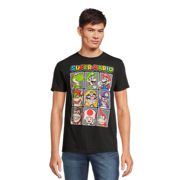 Nintendo Super Mario, Men's & Big Men's Graphic Tee, Party Pals, Sizes S-3XL