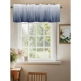 thumbnail image 2 of Blue Ombre Valances for Windows, Rod Pocket Kitchen Valance Curtains - Soft & Washable Small Window Treatment for Living Room,&nbsp;Bathroom, Gradient Line Pattern , 42x12 Inch, 1 Panel, 2 of 9