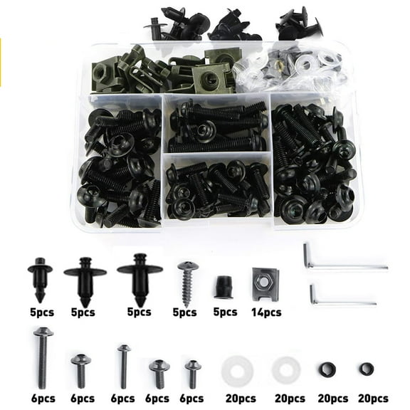 Motorcycle Fairing Nut And Bolt Assortment Kits Fasteners for Universal Motorcycle Mounting Kit