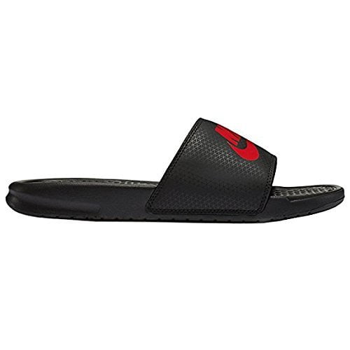 Nike Mens Benassi JDI Slide Sandal Black/Challenge Red 11