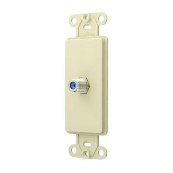 Leviton F Connector Decora Insert 40681-I - Cable Jack - 1 Port, Ivory