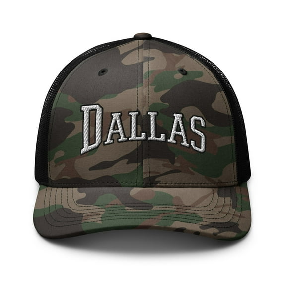 Dallas Camouflage Trucker Hat (Camo/Black)