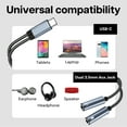 thumbnail image 4 of MMOBIEL USB-C to Dual 3.5mm Headphone & Mic Splitter 32-Bit, 4 of 5