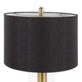 thumbnail image 4 of Glacier Contemporary, Glam Table Lamp in Gold Metal and Clear Glass with Black Linen Shade by LumiSource, 4 of 7