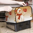thumbnail image 6 of KLL Christmas Snowman Gift Print 4 Slice Toaster Dust Covers Kitchen Small Appliance Cover with 2 Pockets,Can hold Jam Spreader Knife & Toaster Tongs (12.4 x 10.6 x 8.2), 6 of 6