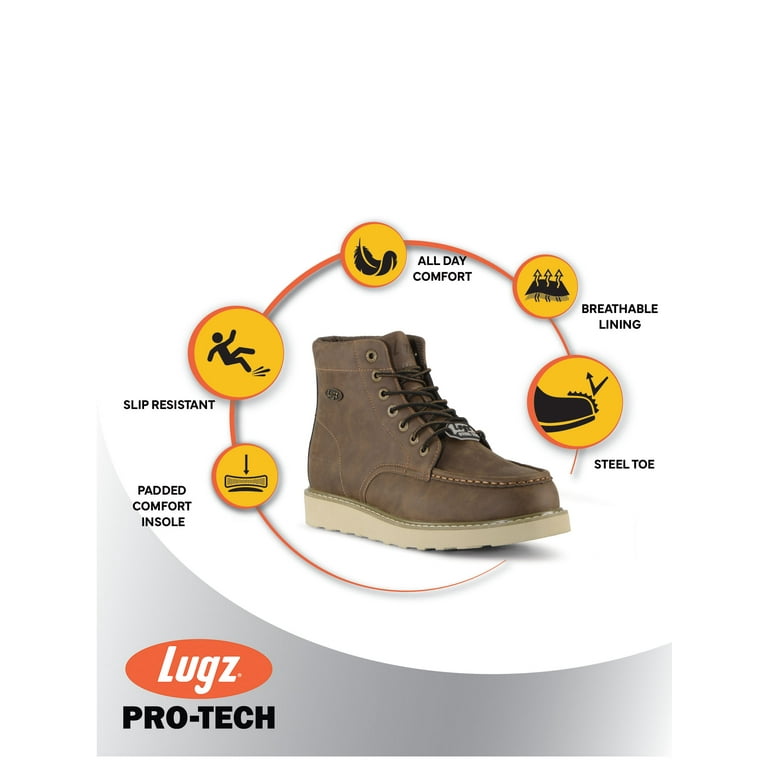 Lugz Work Men's Monterey Wide Steel Toe Moc Toe Chukka Work Lugz Work Men's Monterey Wide Steel Toe Moc Toe Chukka Work