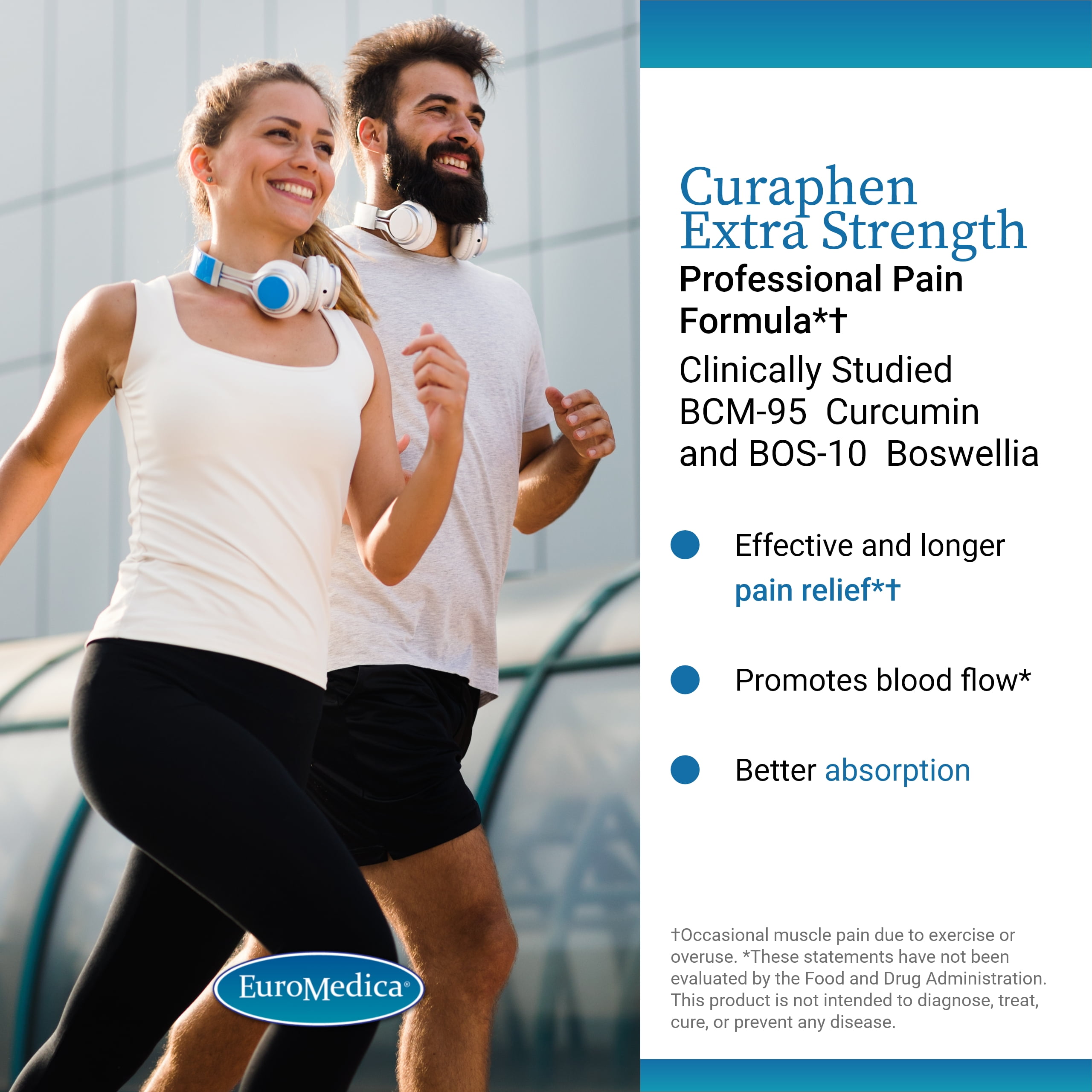 EuroMedica Curaphen Extra Strength - 60 Tablets