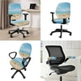 thumbnail image 2 of SCRAWLGOD Starfish Beach Universal Office Chair Slipcover with Arm Rest Protector Cozy Non-Slip Swivel Chair Covers Breathable Boss Chair Slipcovers, 4 Pcs Set, 2 of 7
