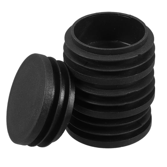 Hemoton 4pcs Plastic End Caps Plugs Chair Leg Inserts Round Tube Inserts Chair Leg Glide Furniture Protectors Circular Locking Fastener Cover Black