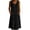 Black, variant on Women's Cotton Linen Sleeveless Maxi Dresses Casual Button Down V Neck Loose Fit Summer Dresses with Pockets