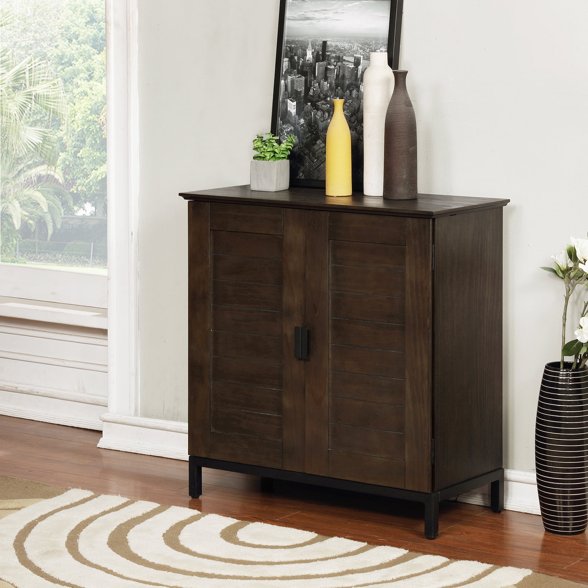 Storage Cabinet, Walnut - Walmart.com