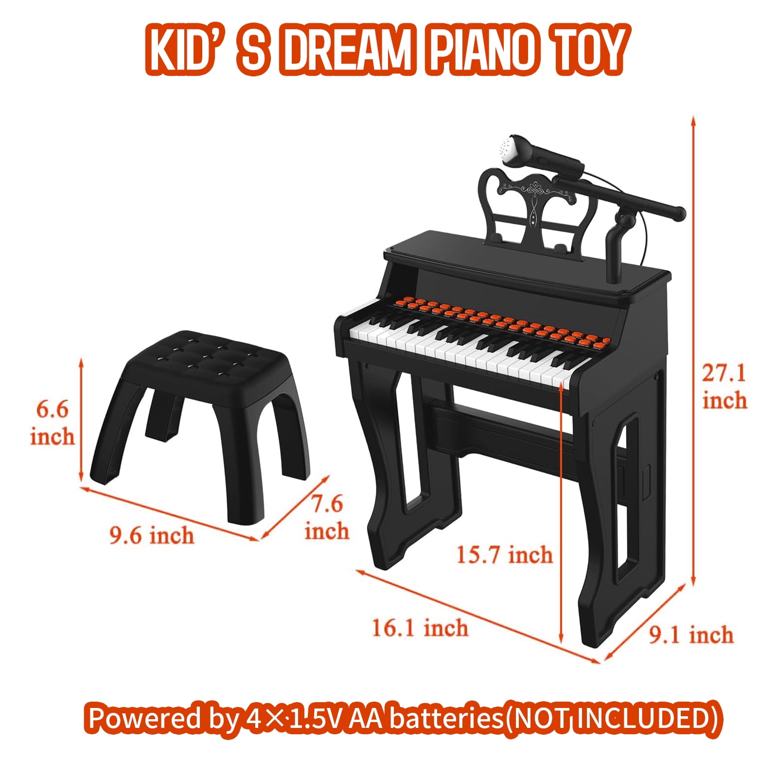 Toy Pianos for Kids Ages 3-7 - Children's Musical Keyboard for Beginners Boys Girls Birthday Gift Learning Piano 37 Keys 4 5 6 8 Years Old Girls and Boys Birthday Gift