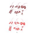 thumbnail image 3 of Naiovety Colgante de pared con Clip de de 6 piezas, decoración de Navidad, superficie lisa decorativa multiusos, colgantes para fiestas, Kits de decoración para fiestas Rojo, 3 of 6