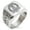 Silver, variant on Stainless Steel Majesty Thor's Hammer Mjolnir Viking Geometric Pattern Biker Style Polished Ring