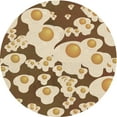 thumbnail image 1 of Ahgly Company Machine Washable Indoor Round Transitional Khaki Gold Area Rugs, 7' Round, 1 of 7