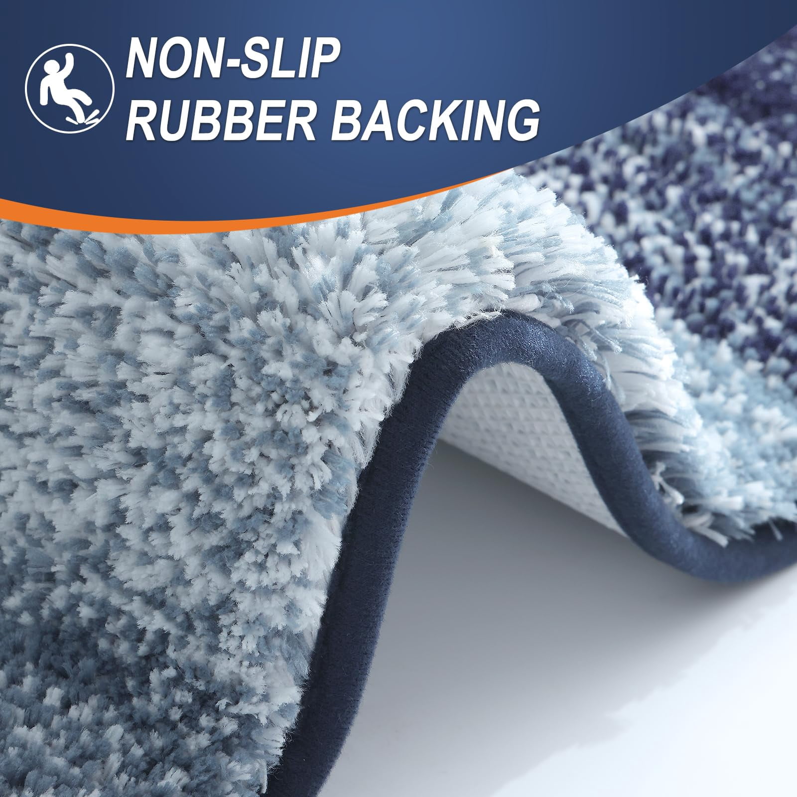 Small Bathroom Rugs Mat 24x16  Extra Soft Absorbent Microfiber Bath Rubber Backing Quick Dry Washable Mats For Floor Tub And Shower Home Decor Accessories Airy Blue