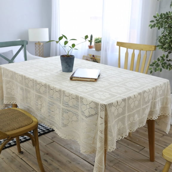 AUQ Wipeable Tablecloths,Measure Your Table Size Table Cloth,Easy to Clean Table Covers,Beige