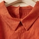 thumbnail image 4 of Tops de Algodón de las Mujeres Y Solapa de Lino Manga Corta de Verano, Camisa Nueva Casual para las Mujeres, 4 of 7