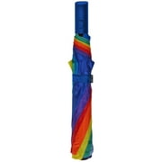 Misty Harbor Automatic Open Folding Rain Umbrella, Rainbow