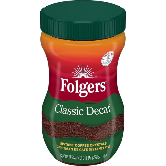 Folgers Classic Roast Instant Decaf Coffee 8 SMU20630