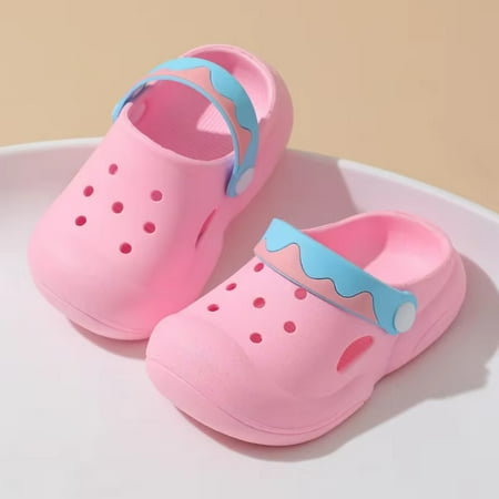 

CHNGTO Comfortable Soft Summer Children Cartoon Platform Outdoor Casual Beach Slippers Sandals for Garden Clogs