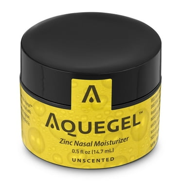 Aquegel Nasal Moisturizer   Zinc, 12-Hour Nasal Moisture Relief, Water Based Nose Gel, Nasal Moisturizer for Oxygen Therapy, Dry Nose, Nasal Dryness, Nosebleeds, Cannula. Zinc Cold & Flu Therapy