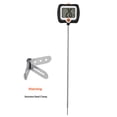 thumbnail image 1 of Digital Candy Thermometer with Pot Clip, Long Stainless Steel Probe, Instant Read Kitchen Thermometer for Cooking, Baking, and Candy Making (Black), 1 of 5