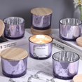 thumbnail image 2 of Frascos para velas Simeitol, vidrio morado, 500 ml, con tapas, 6 unidades, 2 of 8