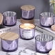 thumbnail image 2 of Frascos para velas Simeitol, vidrio morado, 500 ml, con tapas, 6 unidades, 2 of 8