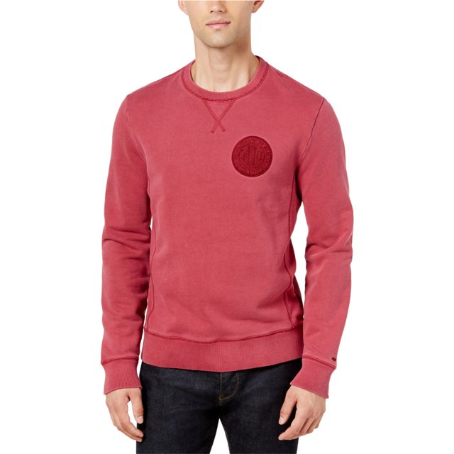 Tommy Hilfiger Patch Logo Sudadera para Hombre, Rojo, XX-Large