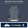 thumbnail image 5 of FORMRS Unisex School Backpack 17" Student Travel Bag with Laptop Compartment, Psychedelic Pattern, 5 of 7
