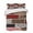 Red, Brown, Black, White, variant on Quilts Full Size Bedding Set, Animal Fur Print Lightweight Quilted Comforter, Green Giraffe Zebra Striped Abstract Soft Reversible Bedspread Coverlet with Pillow Covers for All Season, 78" x 90"
