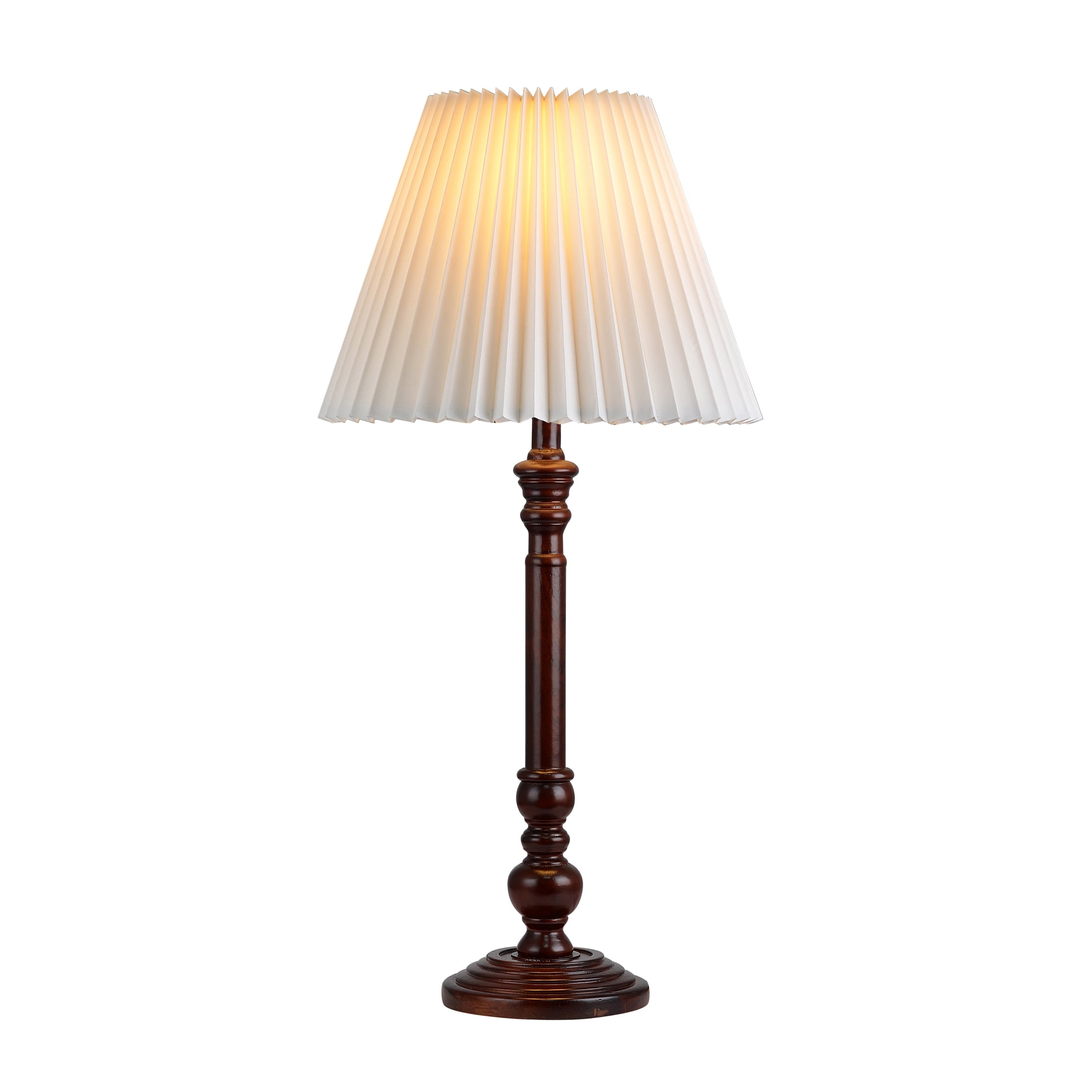 (2 pack) Simplee Adesso 19-Inch Wood Candlestick Lamp Base with Walnut Finish