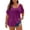 659#Purple, variant on Women's Plus Size Off Shoulder Batwing Sleeve Relaxed Fit Casual Summer T Shirt Tops Black 4XL