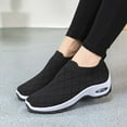 thumbnail image 2 of Mostsola Sneakers for Women Knitted Slip on Sock Shoes Casual Loafers Arch Support Walking Shoes, 2 of 9
