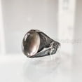 thumbnail image 3 of Smoky Quartz Mans Ring, Natural Smoky Quartz ring, Eagle, Silver Jewelry, 925 Silver Ring, Birthday Gift, Heavy Mens Ring, Arabic Design, Ottoman Style Ring, Christmas, Turkey Mens Signet Ring, 3 of 8