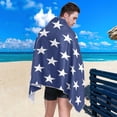 thumbnail image 4 of Dreamtimes American Flag Star Beach Towel Lightweight Compact Oversized Travel Towels Super Absorbent Quick Dry Towel for Swimming Camping Holiday, 4 of 7