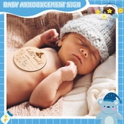 KABOER Baby Milestone Blanket for Baby Boy Girl, Bear Baby Monthly Milestone Blanket Baby Growth Blanket, Newborn Photography Background with Wooden Signs, Frames, Bandana