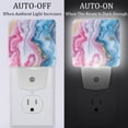 thumbnail image 2 of HemaKayy 2 Pack Plug-in LED Night Light with Light Sensor, Warm White, Dusk to Dawn Sensor Flat Nightlight for Bathroom, Hallway, Bedroom, Living Room - Unique Marble Texture, 2 of 7