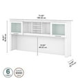 thumbnail image 6 of Pemberly Row Modern 72W Desk Hutch in White - Engineered Wood, 6 of 7