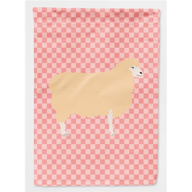 Carolines Treasures BB7974GF English Leicester Longwool Sheep Drapeau de Jardin à Carreaux Roses