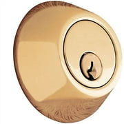 Mountain Security Single Cylinder Deadbolt, Polished Brass Finish, 2Pk