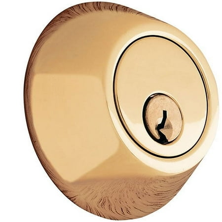 Mountain Security Single Cylinder Deadbolt, Polished Brass Finish, 2Pk