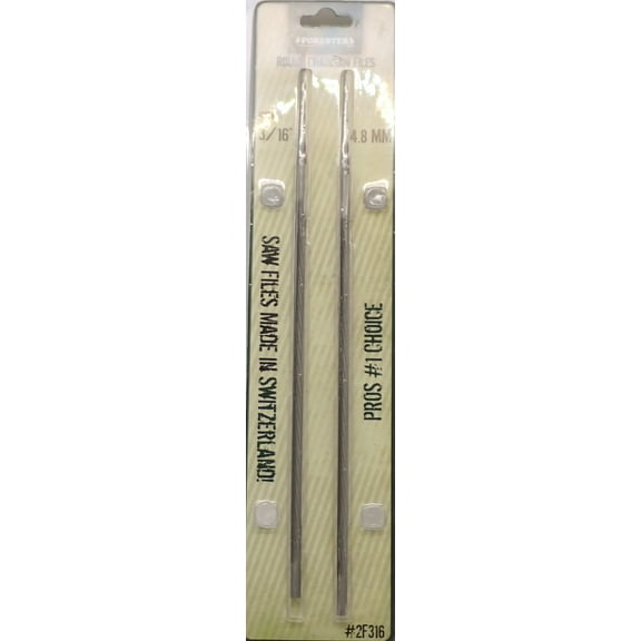 FORESTER CHAINSAW SHARPENING FILES SWISS MADE 2-PACK 3/16 FILE FOR .325 CHAIN